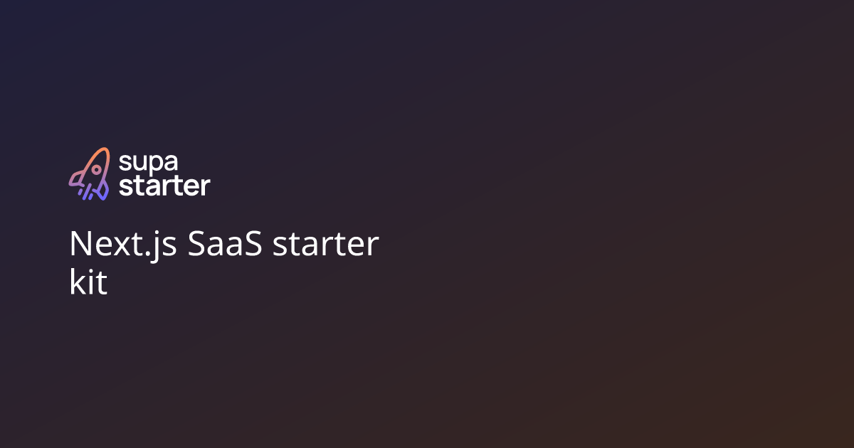 Next.js SaaS starter kit